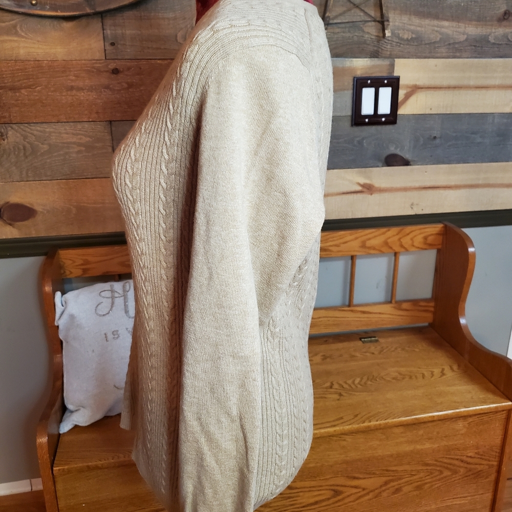 Talbots Tan Cable Knit Sweater - Picture 4 of 8